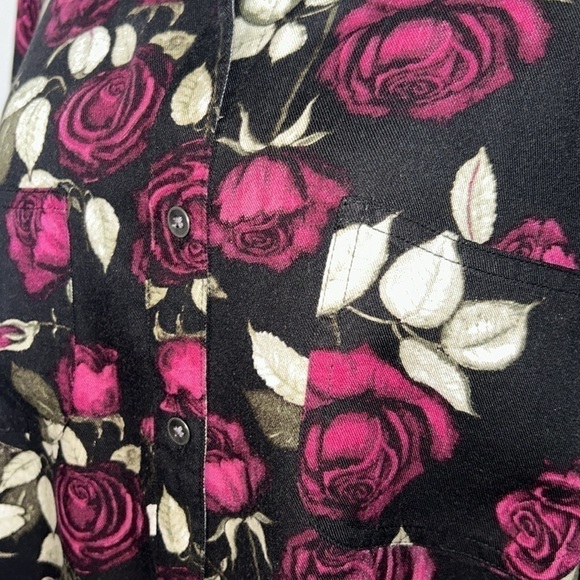 Rock & Republic Romantic Roses Button Down Shirt Size  XL - Picture 3 of 9